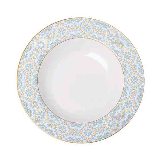 Фарфоровий супник з орнаментом, 21.5 см Київ