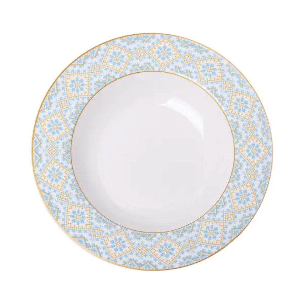 Суповая фарфоровая тарелка с орнаментом 21.5 см Киев - изображение 1