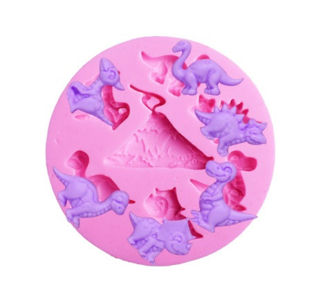 Молд силиконовый Динозавры 77 мм розовый Киев - изображение 4