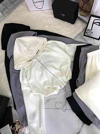 Женский трендовый теплый костюм оверсайз с двойной полар флиса Молочный, 48/50 Одесса