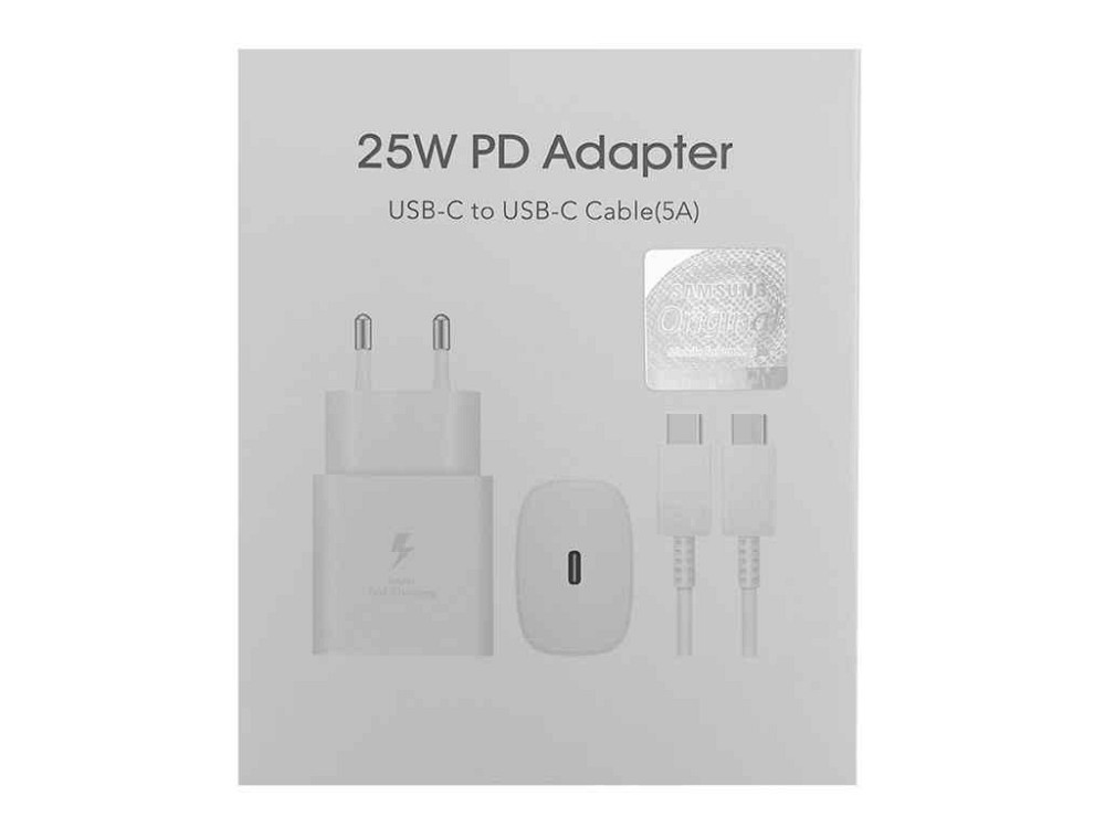 Сетевое зарядное устройство Type-C to Type-C 25W (cable 5A) ТМ Samsung Киев - изображение 1