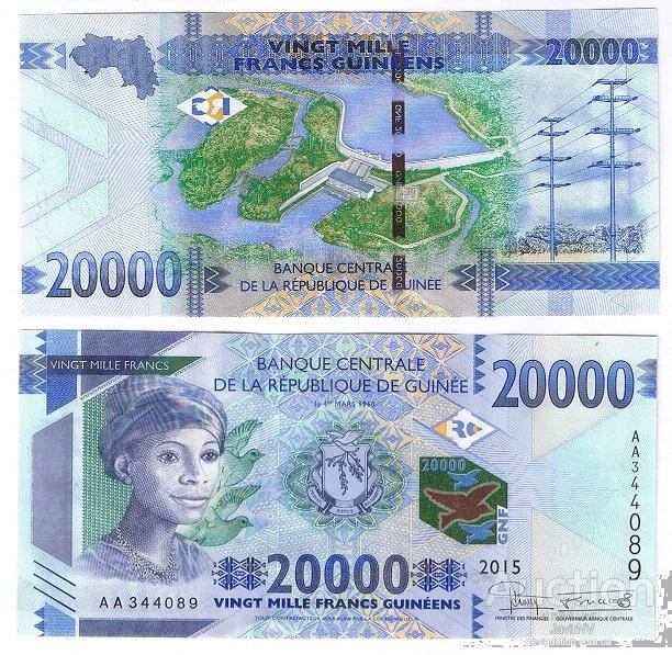 Гвінея / Guinea 20000 Francs 2015 Pick NEW UNC Полтава - фото 1