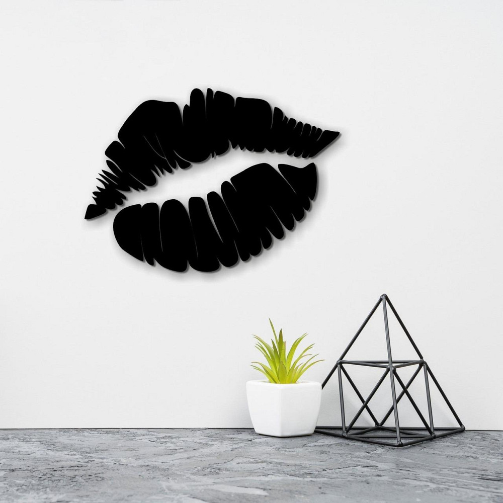 Дизайнерське настінне панно з дерева «Губи» Київ - фото 2