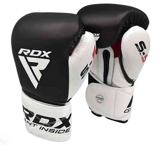 Перчатки боксерские для бокса профессиональные оригинальные натуральная кожа RDX Pro Gel S5 10 унций Киев