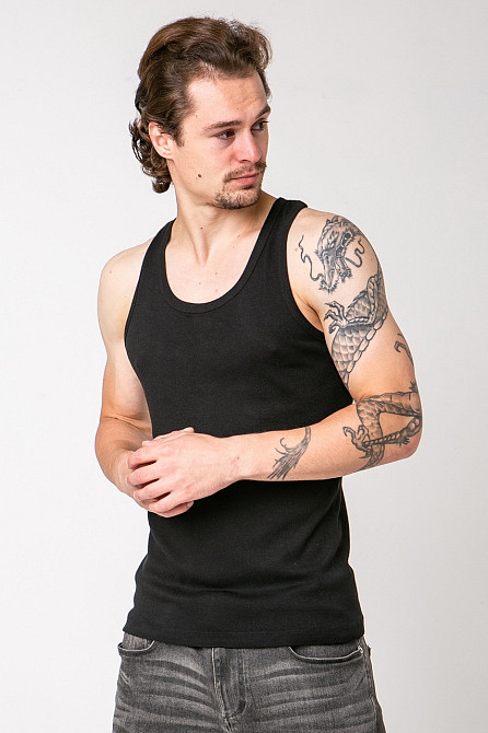 Майка чоловіча-борцовка Ozkan 0058 L, Чорний Київ - фото 1