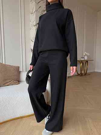 Женский базовый костюм двойка: свитер и брюки турецкая вязка Одесса