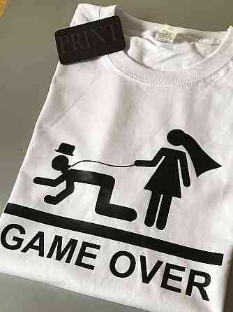 Мужская\Женская футболка 100% хлопок -  GAME OVER Черновцы