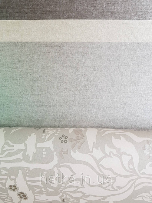 Шпалери флізелінові Decoprint екологічно чисті Daimon абстракція гілки листя рожеві, бежеві, сірі срібло Київ - фото 3