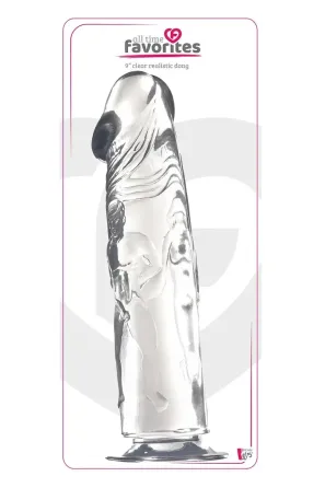 Фаллоимитатор прозрачный Dream Toys ALL TIME FAVORITES 9INCH CLEAR DONG Sex Aura Киев