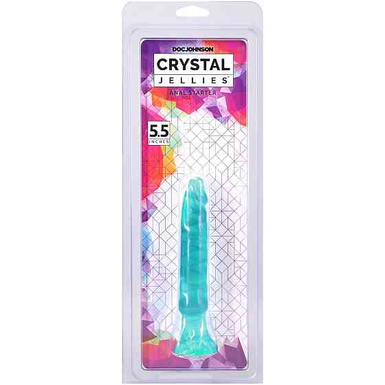 Дилдо Doc Johnson Crystal Jellies - Anal Starter - 5.5 Inches -  Teal Sex Aura Киев