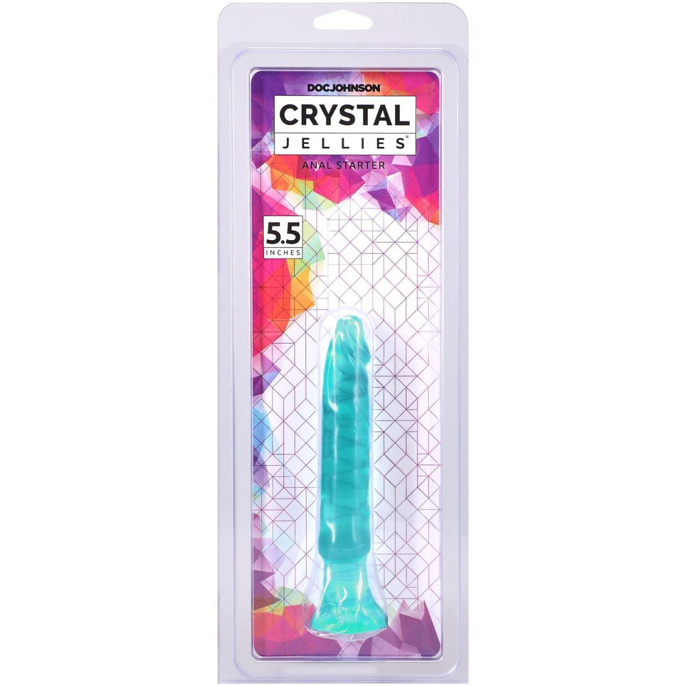 Дилдо Doc Johnson Crystal Jellies - Anal Starter - 5.5 Inches -  Teal Sex Aura Киев - изображение 2