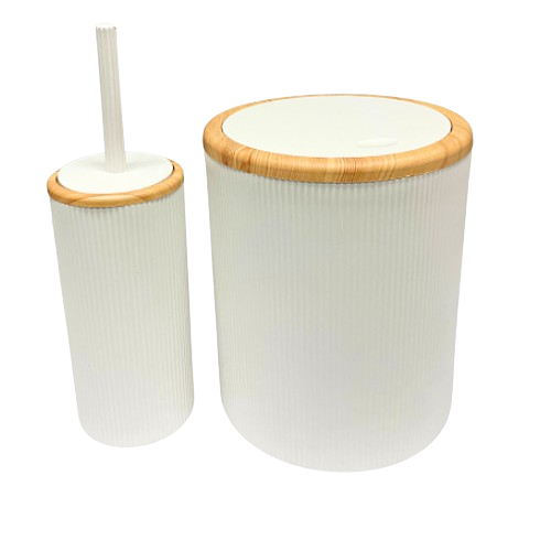 Набір для ванної кімнати 5в1 (мильниця/стакан для зуб.щіток/диспенсер/відро для сміття/йоржик для унітазу) Житомир - фото 5