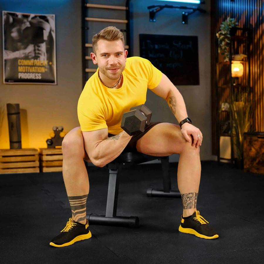 Гантеля шестигранна прогумована TX-150RD Trex Sport 15кг Киев - изображение 7