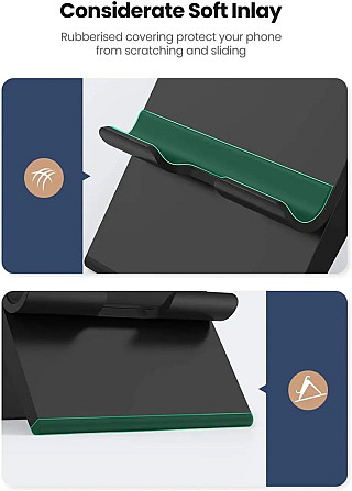 Настільна підставка Ugreen 80903 LP247 Multi-Angle Phone Stand Height Adjustable LP247 (Чорна) Миколаїв - фото 5