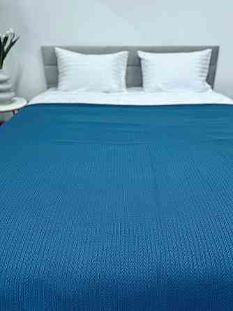 Ecotton Покривало Ecotton Pique 180х230 см натуральне блакитне Atlantic в крафтовій подарункові Коломыя