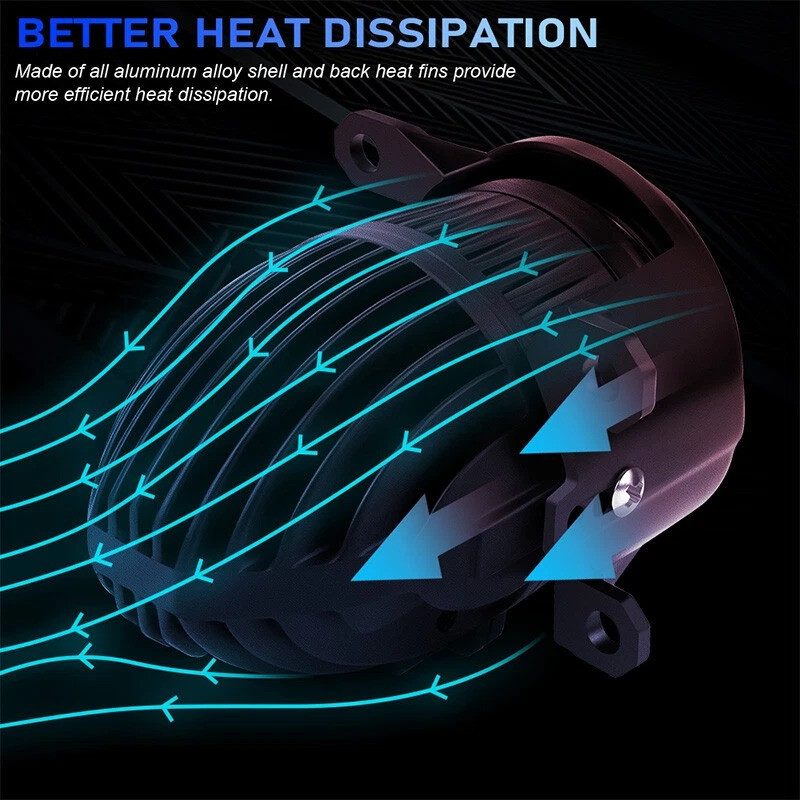 Туманки 2.0" Bi-LED Fog Projector Lens 6000K For Toyota Corolla Sienna C-HR Fortuner Харків - фото 7