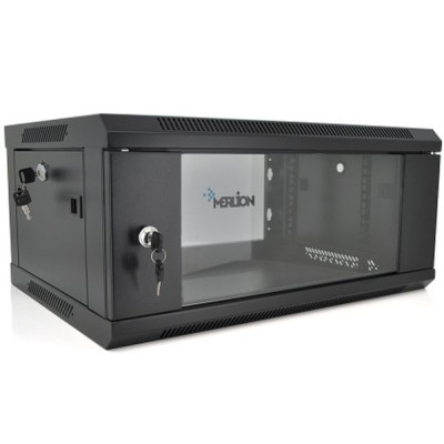 Шкаф настенный Merlion 4U 19" 600*600*279 (Ш*Г*В)мм, black (Ml3-6604 / 23524) Винница - изображение 1