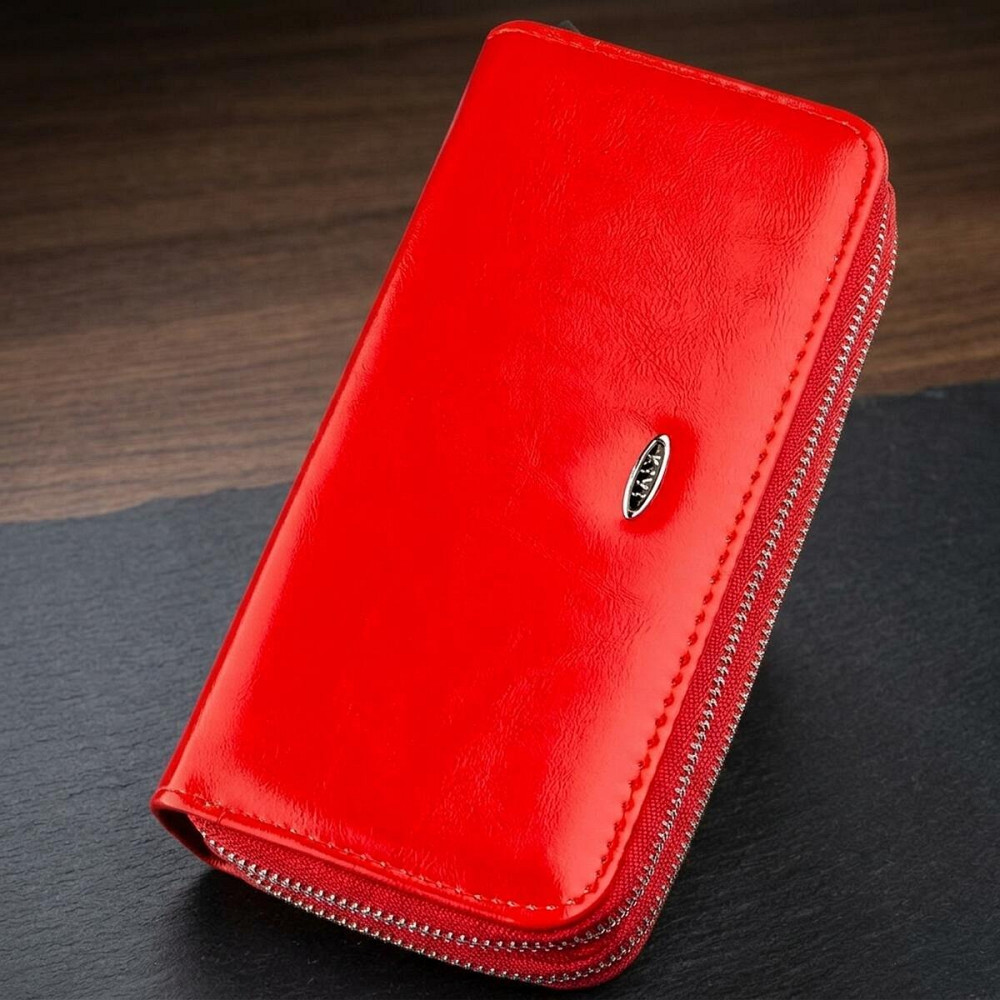 Кошелек женский из гладкой экокожи KIVI 19055 Ярко-красный Киев - изображение 6
