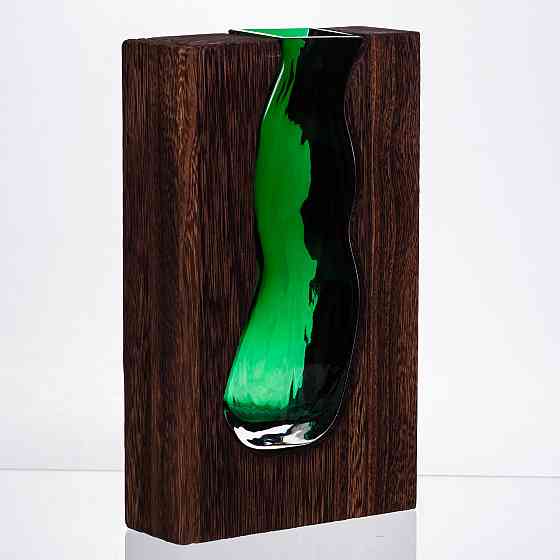 Yiwu Скляна прозора ваза прямокутна, декоративна ваза для дому стильна для квітів HP-32-1 Коломия