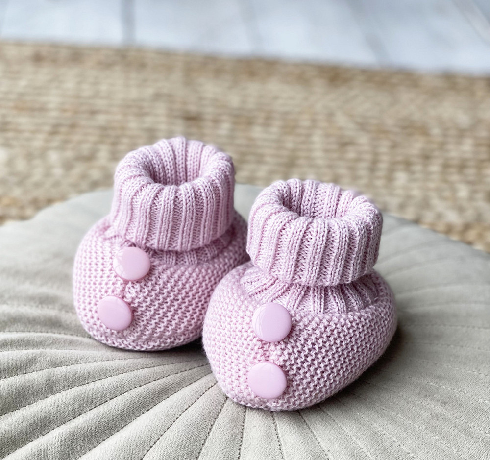 В'язані пінетки для малюків "Little step" 0 - 3 міс. Kid's Fantasy Рожевий Кривий Ріг - фото 1