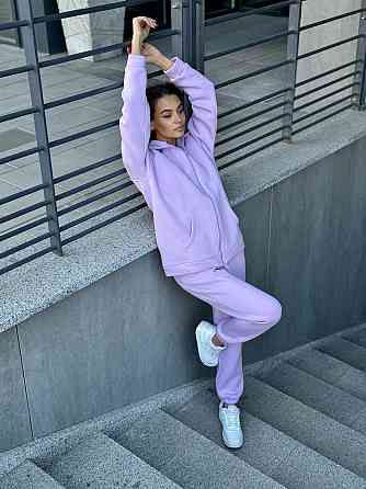 Женский спортивный костюм на флисе Сиреневый 50/52 Харьков