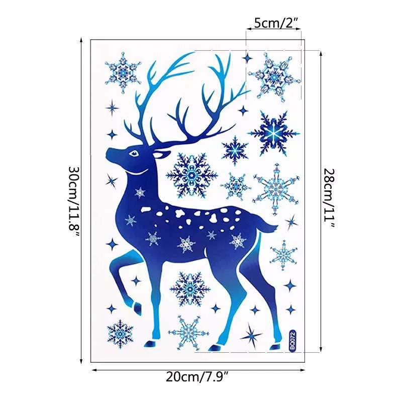 Наклейка Олень новорічна - розмір стікера 20*30см, силікон Київ - фото 2
