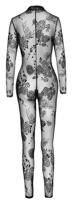 Комбинезон сексуальный полупрозрачный L F237 Noir Handmade, с узором и молнией Sex Aura Киев - изображение 5
