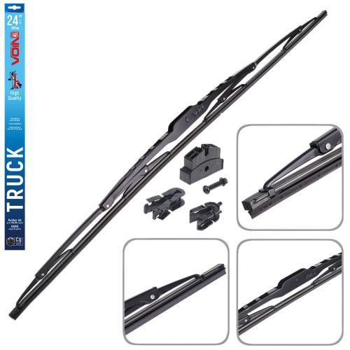 Двірник VOIN 24&quot; 600мм для вантажівок каркасний (TPTR-24&quot;-PC) TRUCK Вінниця - фото 1