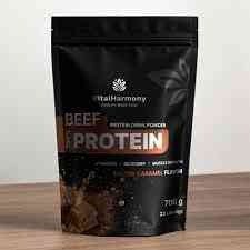 Яловичий протеїн - Солона карамель Beef Protein – Salted Caramel VitalHarmony, 700 г Дніпро