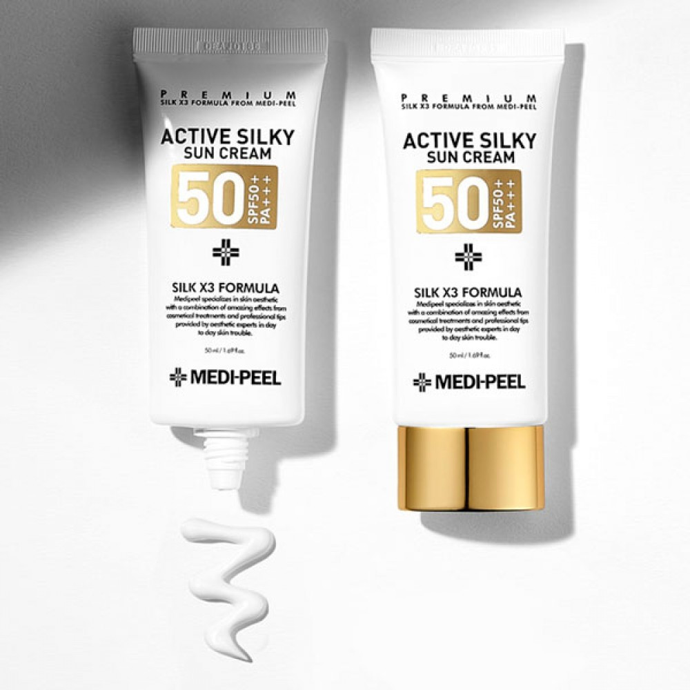 Солнцезащитный крем для лица Active Silky Sun Cream (SPF50+/PA+++) Medi-Peel 50 мл Киев - изображение 3