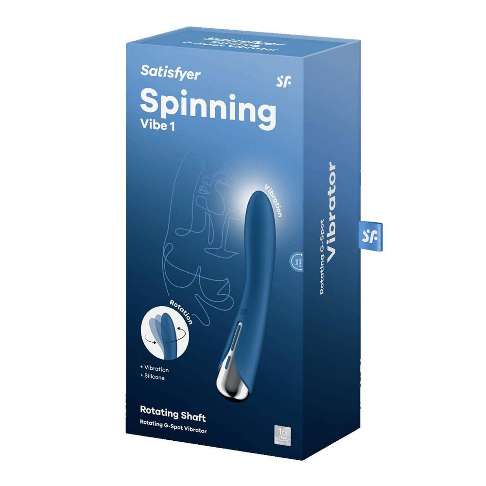 Вібратор точки G з обертанням Satisfyer Spinning Vibe 1 Blue, 2 мотори Sex Aura Київ - фото 8