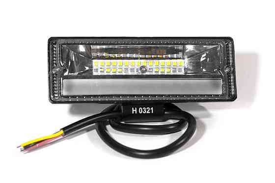 Светодиодная фара AllLight HPG-074 chip OSRAM 3535 spot 9-30V DRL White + Amber стробоскоп Харків