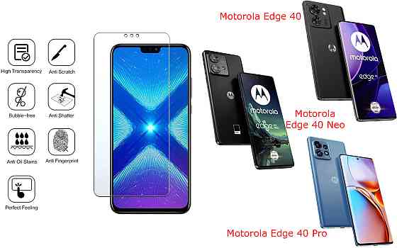 Защитное стекло NeoGlass для Motorola Edge 40, Edge 40 Neo, Edge 40 Pro – ультрапрозрачное и устойчивое Киев
