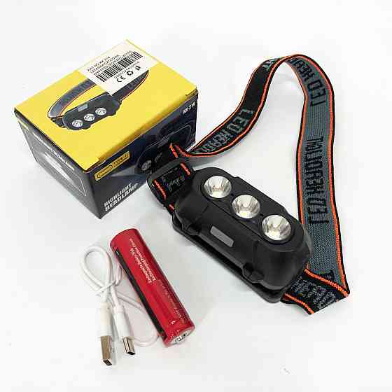 Фонарик светодиодный на голову, Тактический фонарь с красным светом на каску Налобный фонарь голову MQ-31 Львов