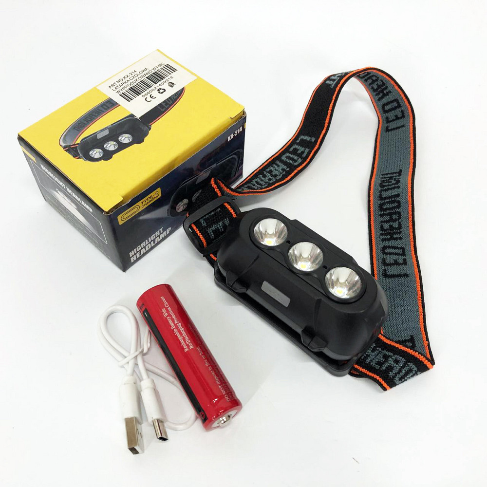 Фонарик светодиодный на голову, Тактический фонарь с красным светом на каску Налобный фонарь голову MQ-31 Львов - изображение 2