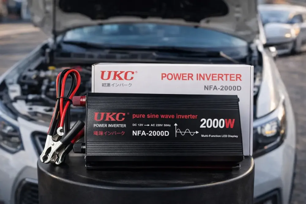 Инвертор UKC NFA-2000D 2000 Вт (12 В → 220 В) — чистый синус, автомобильный преобразователь напряжения Коломия - фото 1