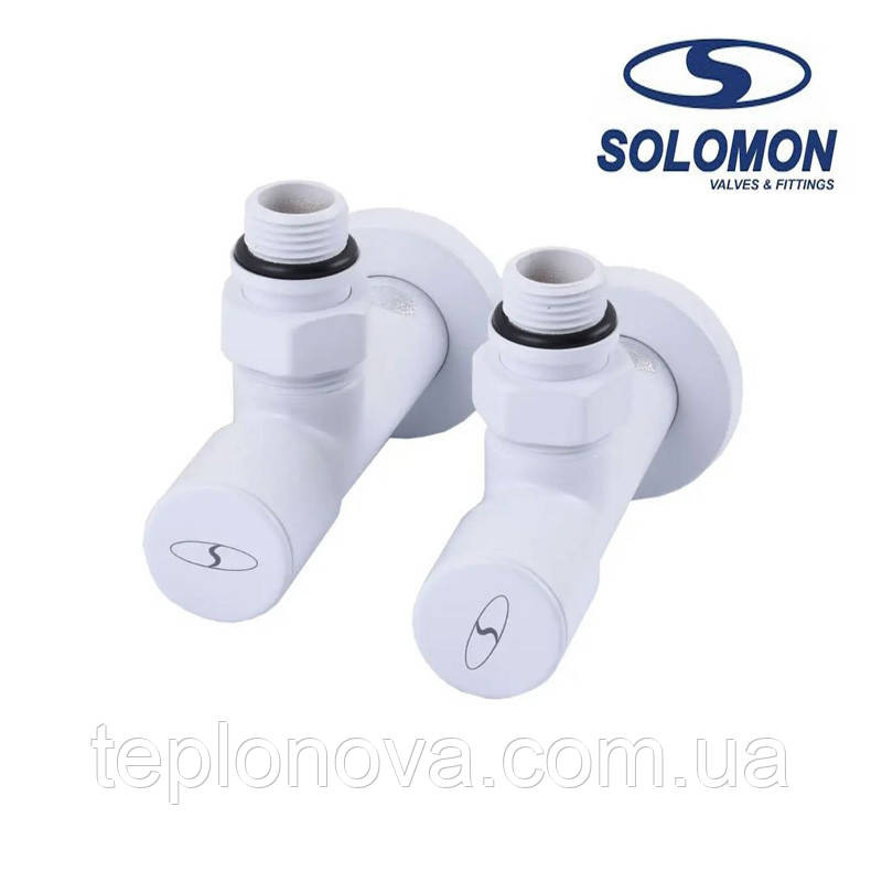 Крани для рушникосушки Білі Solomon 1/2" White Чернівці - фото 2