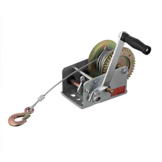 Лебідка важільна барабанна, тягове зусилля 900 кг, сталевий трос INTERTOOL GT1455 Київ