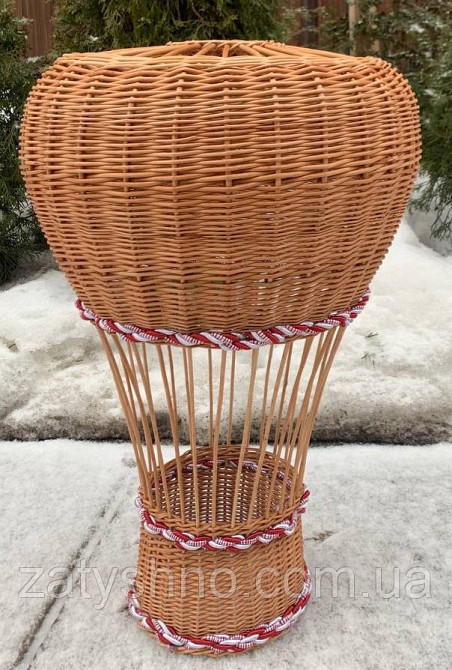 Люстра ручної роботи плетена з лози Київ - фото 3