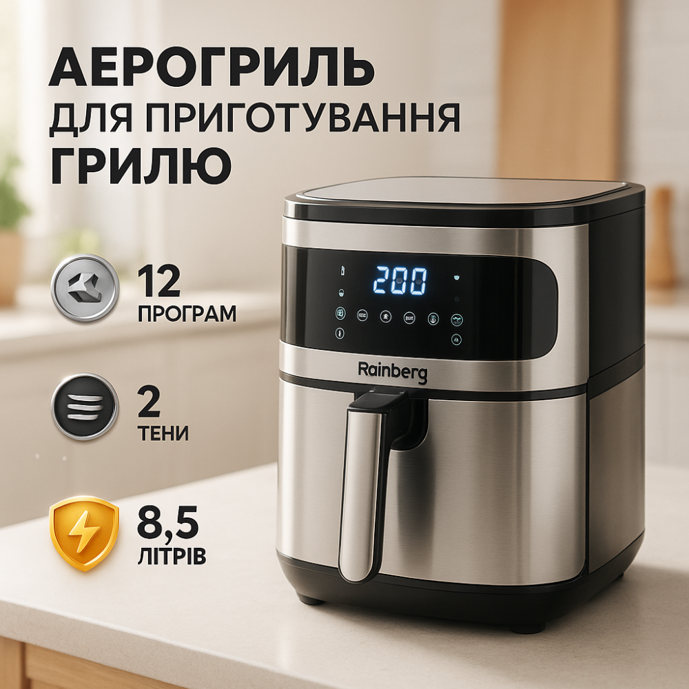 Аерофритюрка Rainberg RB-2330 4200Вт XL-32 Львів - фото 13
