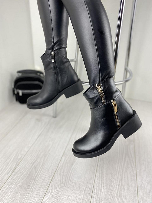 Injers Черевики жіночі INJERS 535 чорні (весна-осінь, шкіра натуральна) (2909) лише 37р. 37 Коломия - фото 1