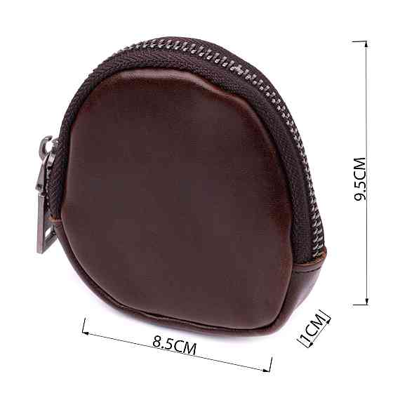 Небольшой кошелек для монет из натуральной кожи Vintage sale_15101 Коричневый Киев