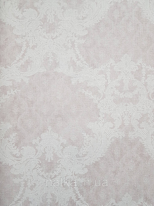 Шпалери вінілові на флізеліні гарячого тиснення DU&KA 1.06х10 вензель основа під штукатурку сірі коричневі Київ - фото 2