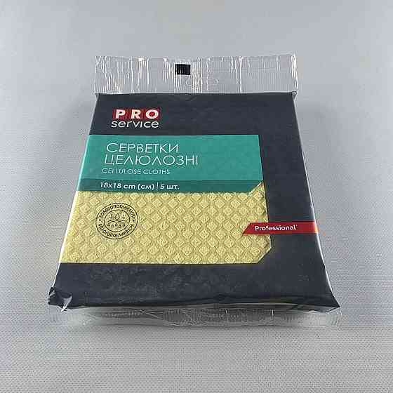 Губчатая влагопоглощающая салфетка из натуральной целлюлозы 5шт (18*18) PRO (1 пачка) Харьков