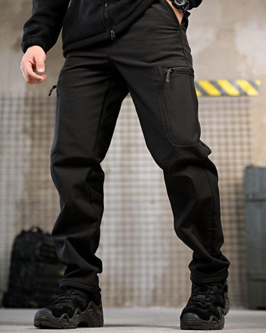 Тактичні штани софтшел REGION чорні ВТ7624 Одеса - фото 2