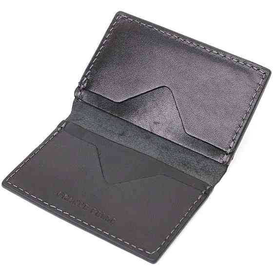 Картхолдер унісекс з тримачем для Apple AirTag з натуральної шкіри GRANDE PELLE 11607 Чорний Київ