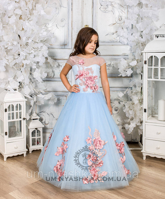 Пышное нарядное платье с цветами Николь на 4-5, 6-7 лет Кривой Рог - изображение 2
