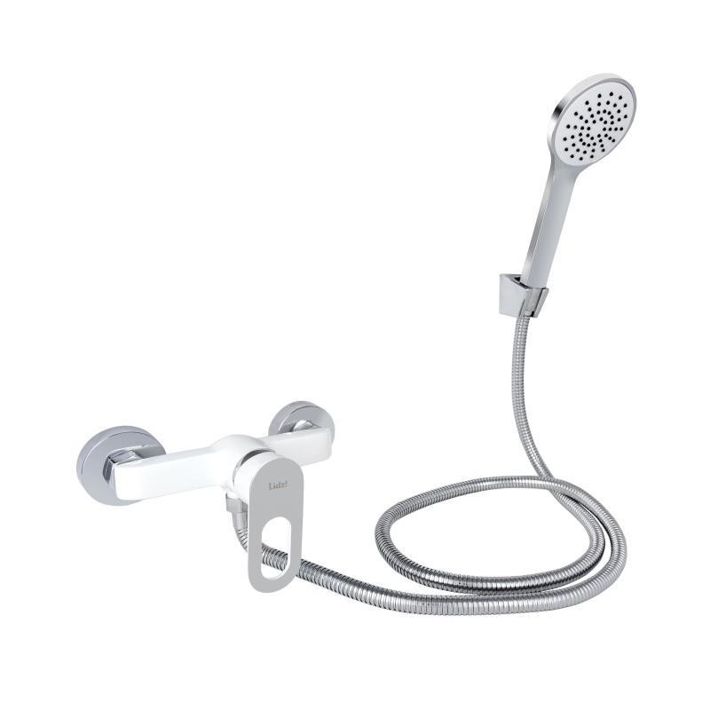Змішувач для душу Lidz Latwa 010 білий/хром Київ - фото 1