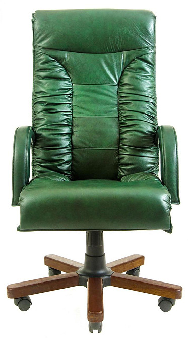 Офисное Кресло Руководителя Richman Onyx Madras Green India Wood М2 AnyFix Зеленый Киев - изображение 2