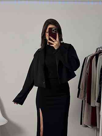 Жіночий базовий укорочений піджак із підкладкою та плічками турецька костюмка 46/48 Одеса